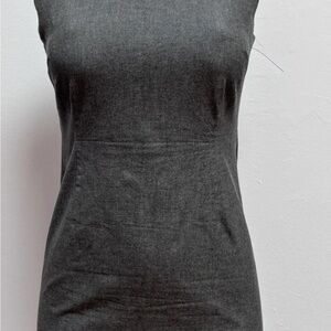 Banana Republic gray pencil dress career business sleeveless size 4P